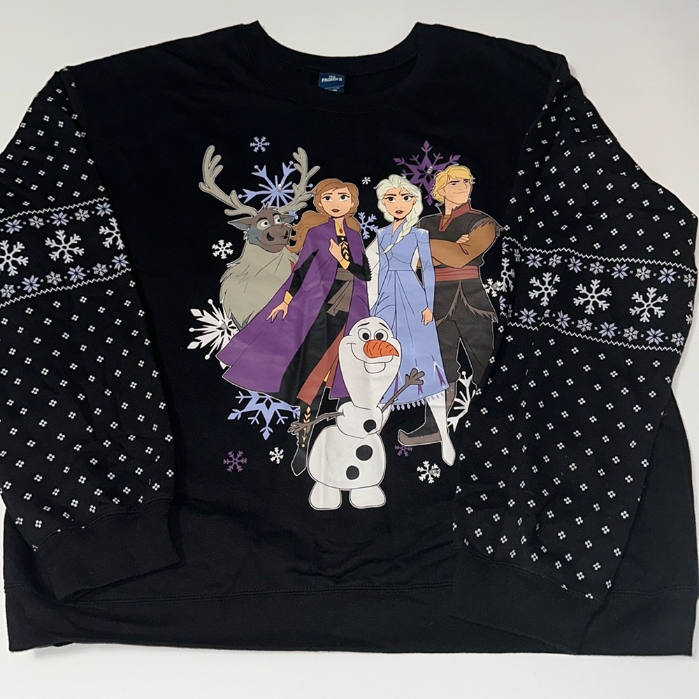 GIRLS LIGHT UP DISNEY FROZEN CREWNECK